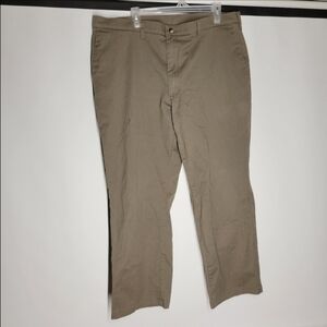 Tan Chino Pants with Straight Leg
